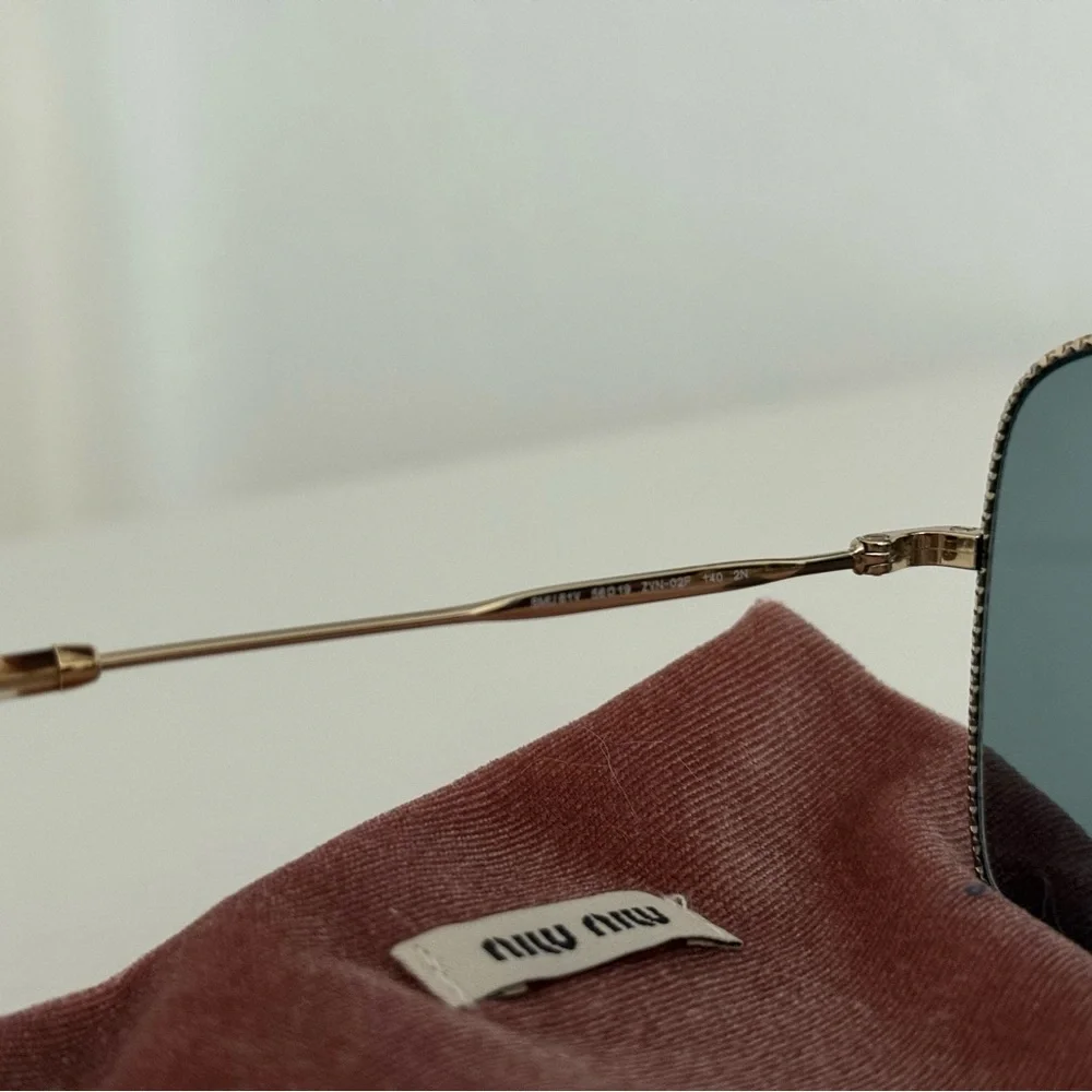 Miu Miu square embellished sunglasses NWOT